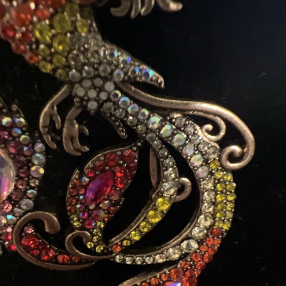 Jewelry Brooch Red Phoenix Brooch Rhinestone - Picture 10 of 13